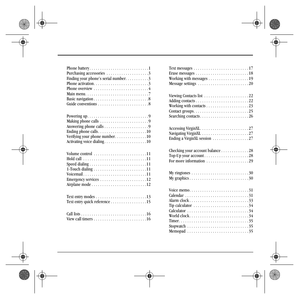 Able, Ontents | Kyocera TNT VMS200 User Manual | Page 7 / 64