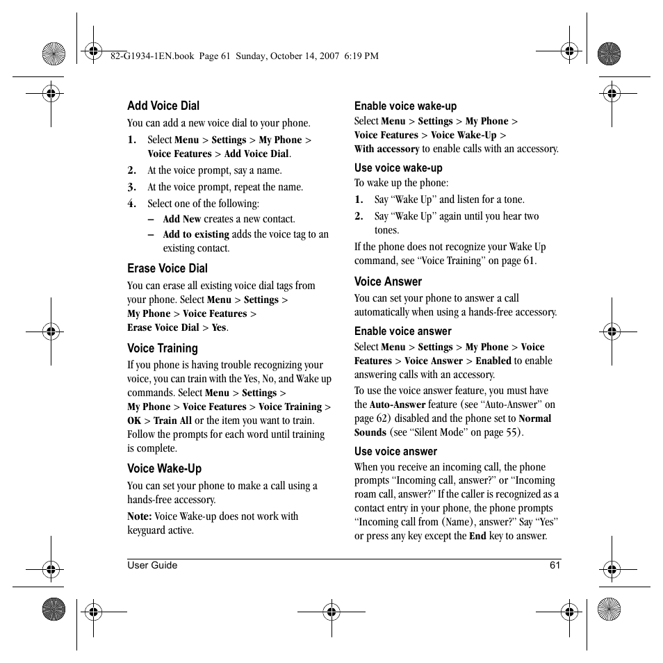Kyocera Lingo M1000 User Manual | Page 69 / 88
