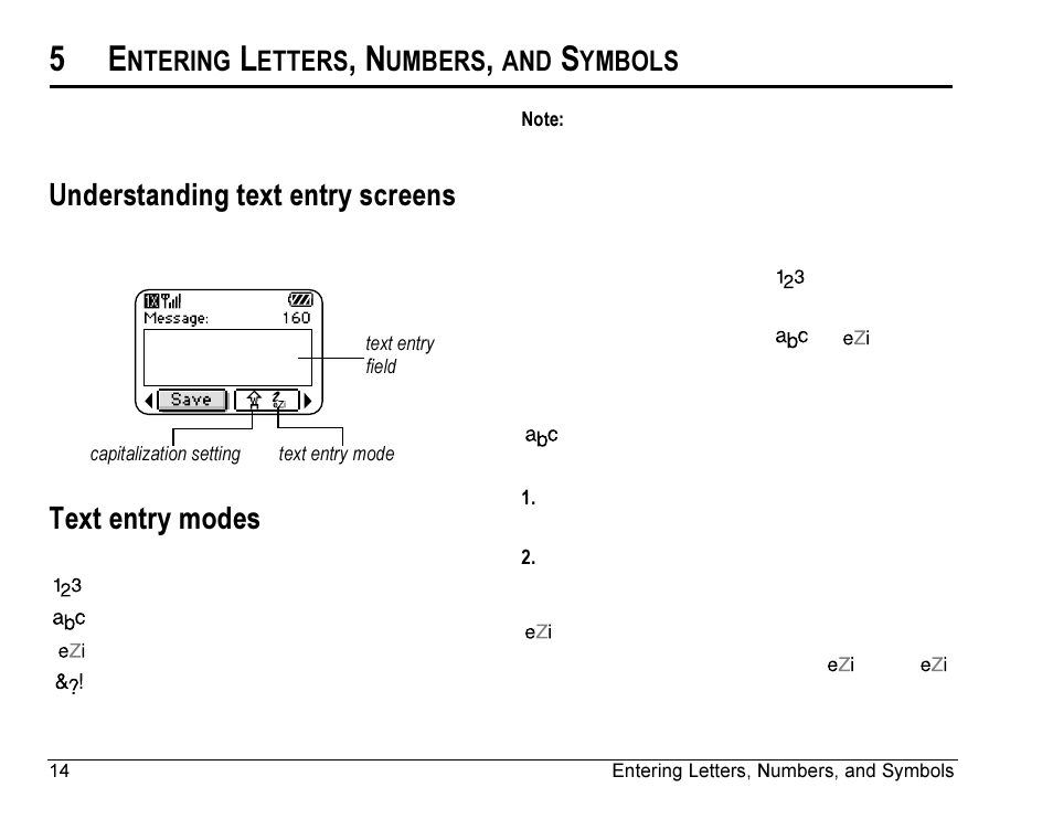 Understanding text entry screens, Text entry modes | Kyocera Rave K-7 User Manual | Page 22 / 56