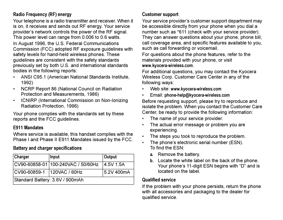 Kyocera Rave K-7 User Manual | Page 6 / 56