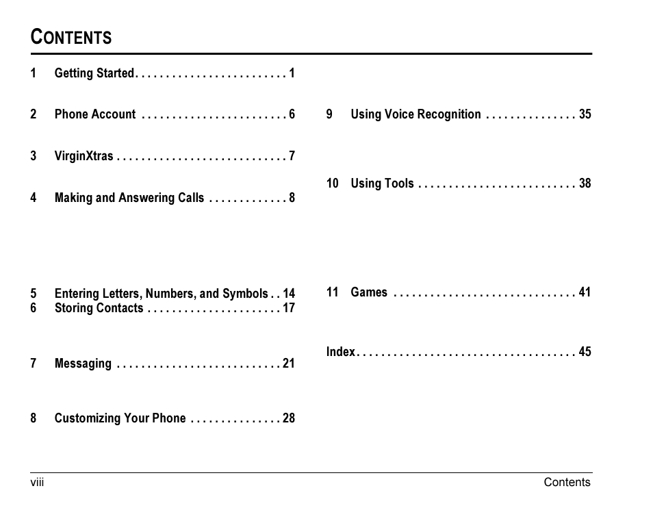 Ontents | Kyocera Rave K-7 User Manual | Page 8 / 56