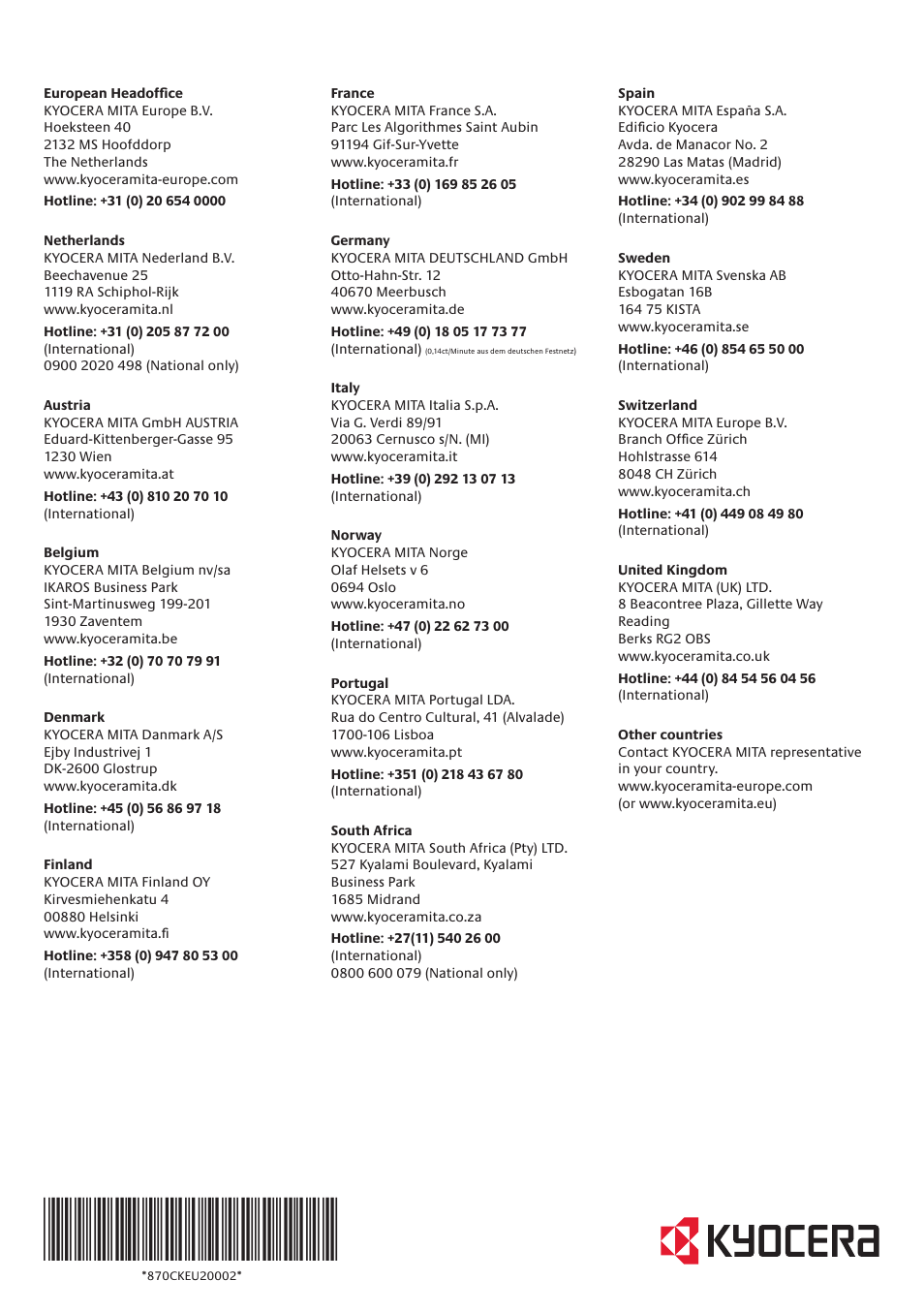 Kyocera Fs-4020dn  M User Manual | Page 16 / 16