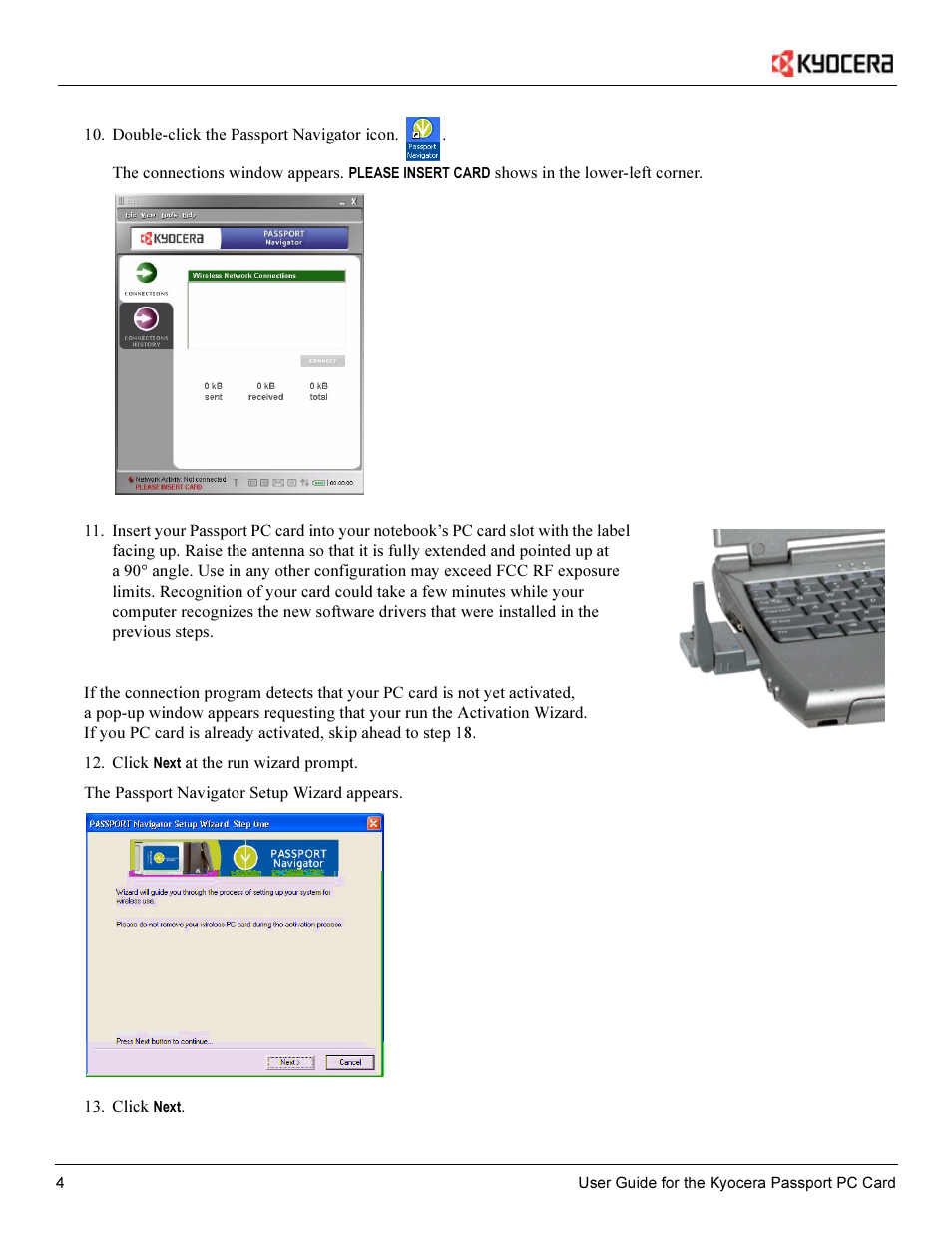 Kyocera Passport PC Card User Manual | Page 6 / 23
