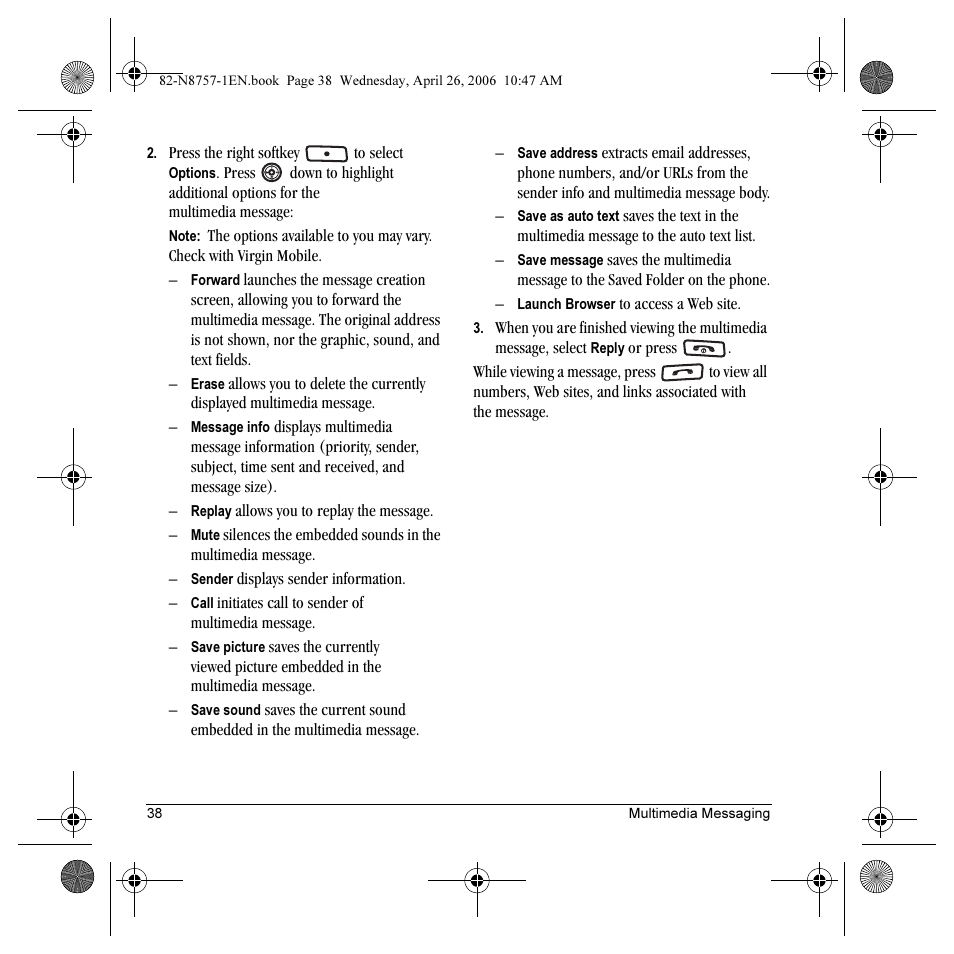 Kyocera Strobe K612 User Manual | Page 44 / 72