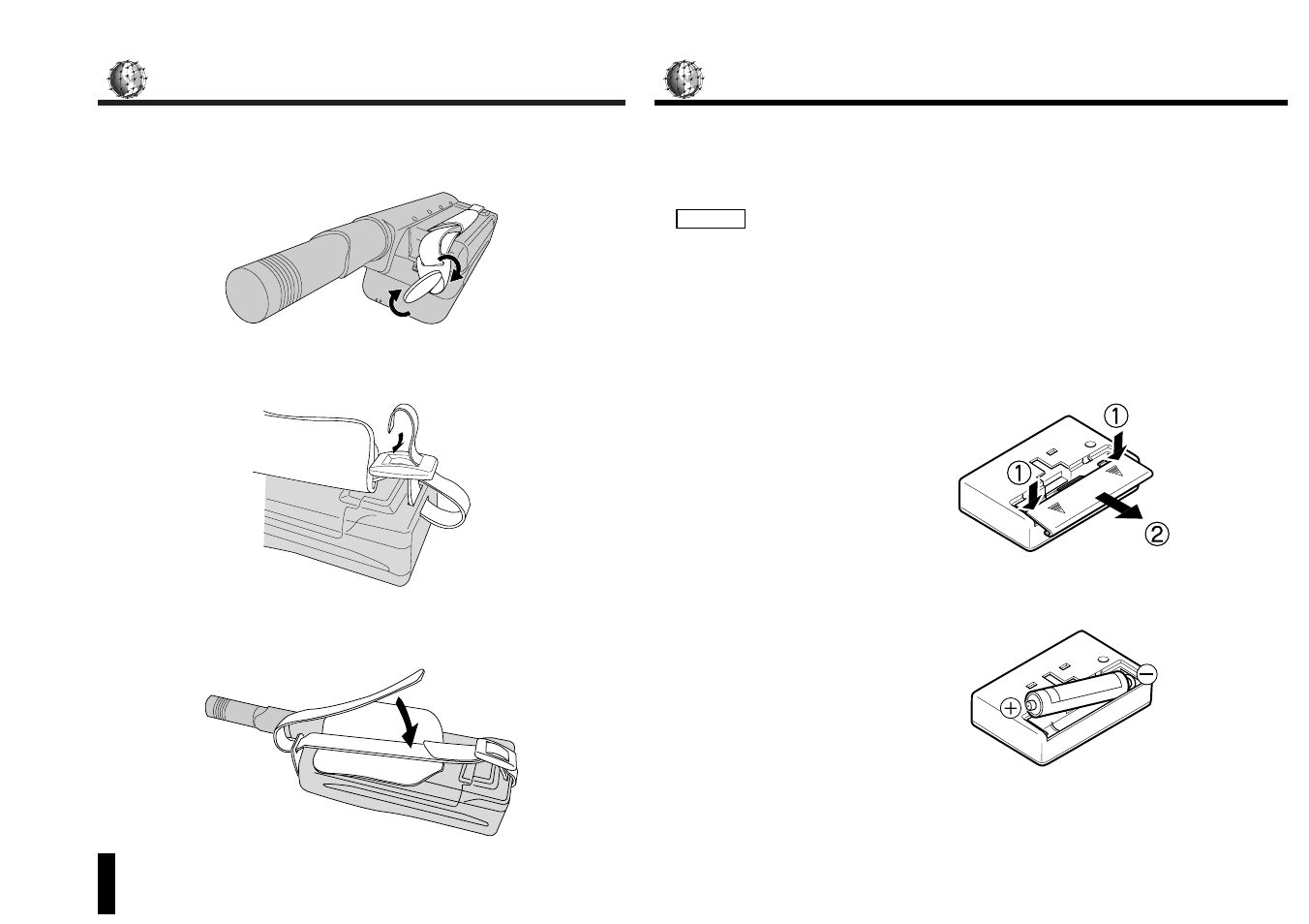 How to attach the grip belt, Separate vibrator | Kyocera SS-66K User Manual | Page 20 / 98
