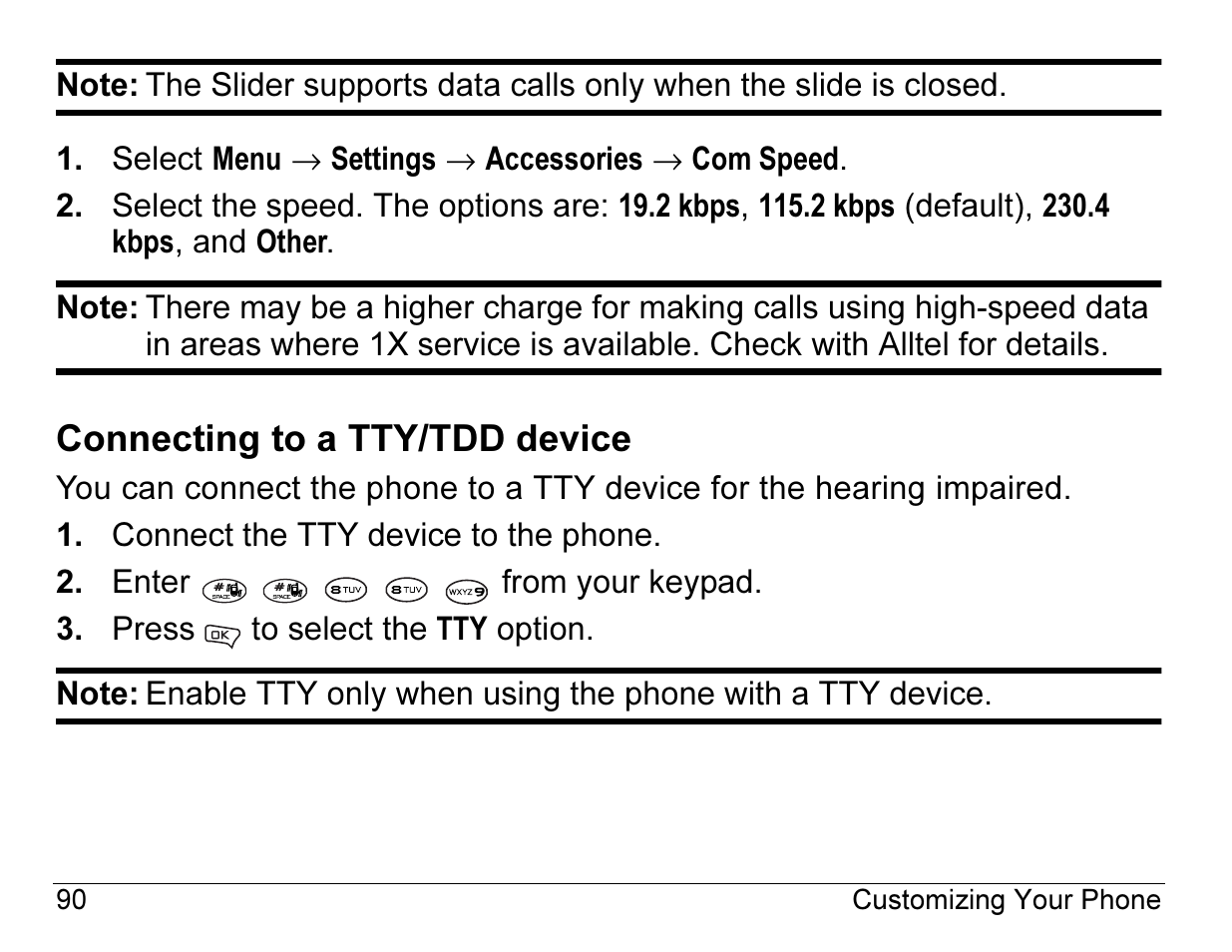 Connecting to a tty/tdd device | Kyocera Angel SE47 User Manual | Page 112 / 148