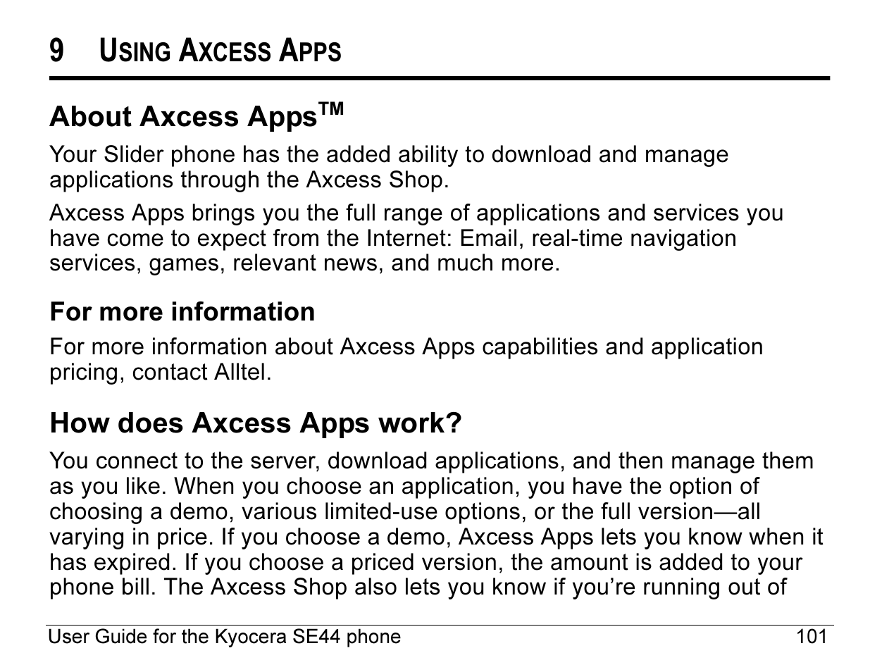 Kyocera Angel SE47 User Manual | Page 123 / 148