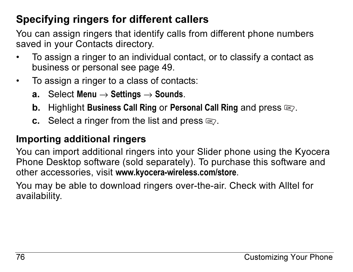 Kyocera Angel SE47 User Manual | Page 98 / 148