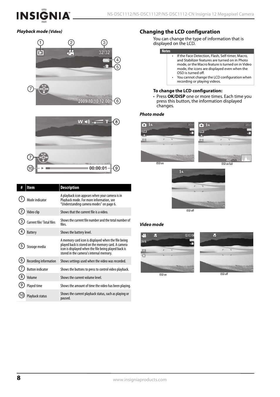 Changing the lcd configuration | Kyocera NS-L32Q-10A User Manual | Page 12 / 32