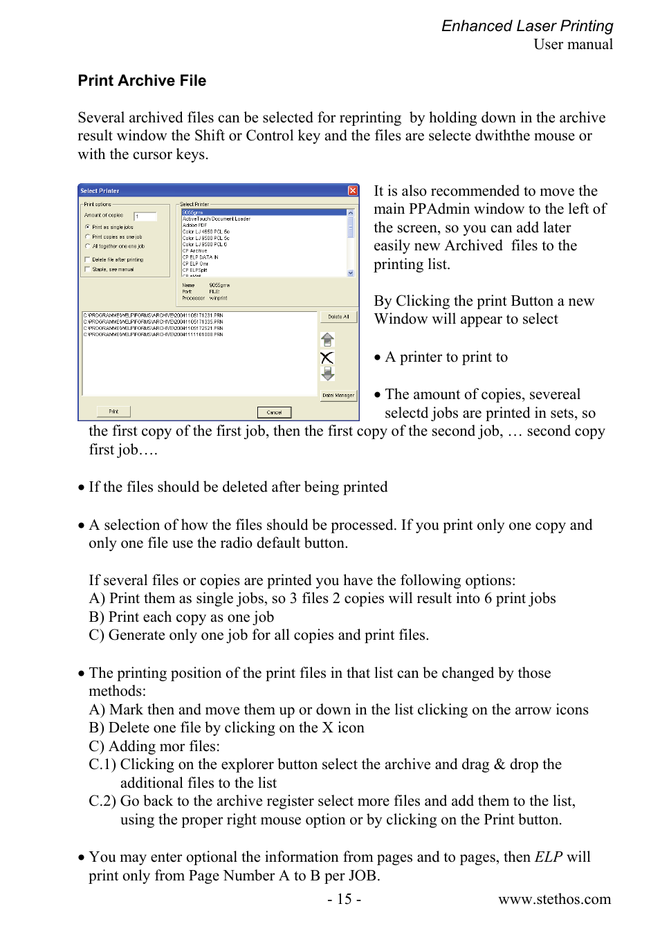 Print archive file | Kyocera Laser Printing ELP User Manual | Page 15 / 26