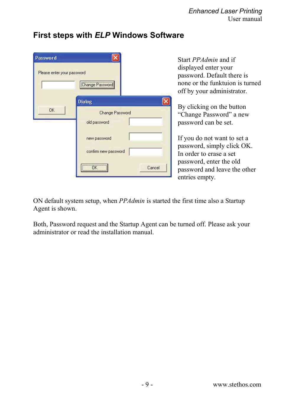 First steps with elp windows software | Kyocera Laser Printing ELP User Manual | Page 9 / 26