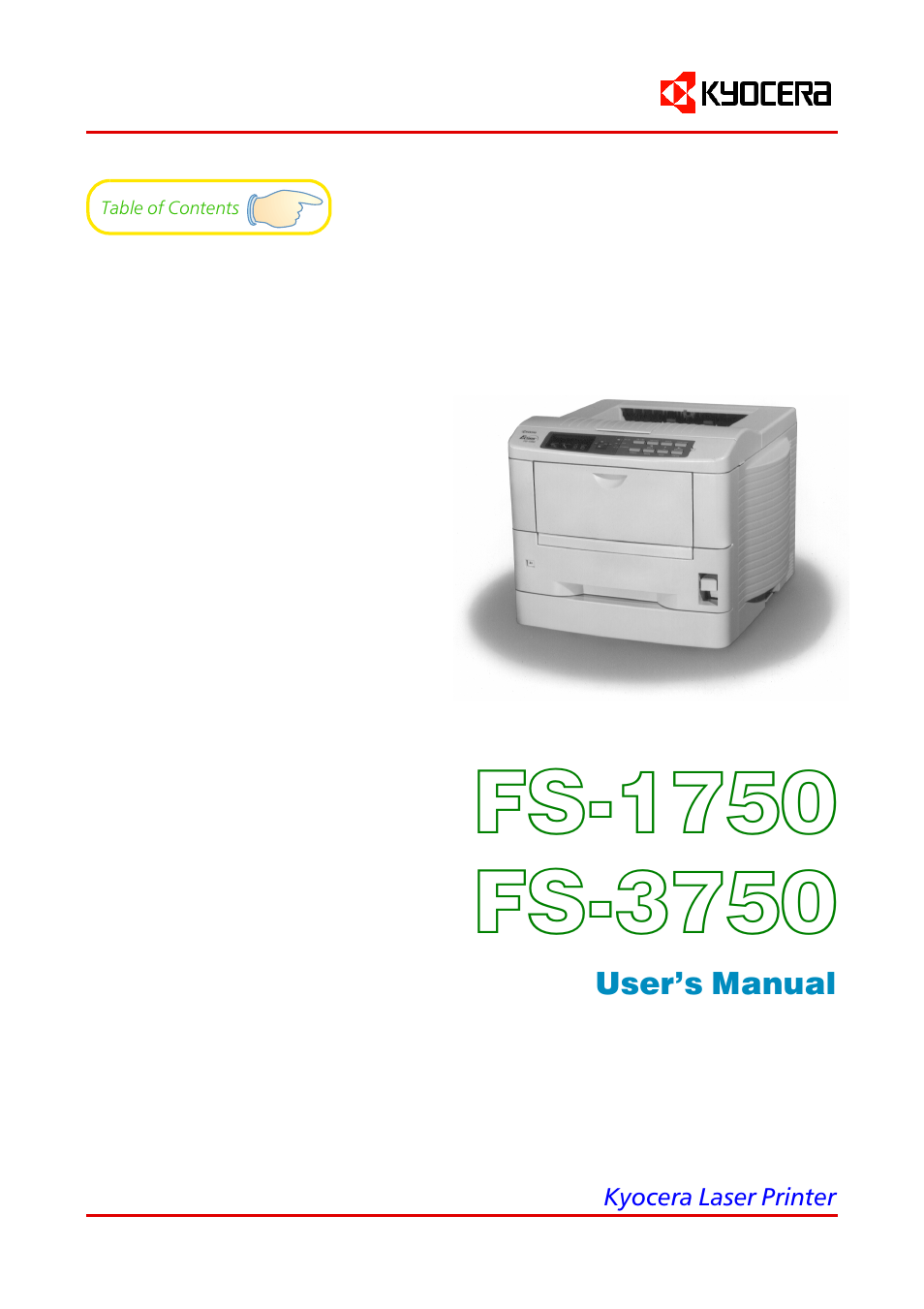 Kyocera FS1750 User Manual | 124 pages