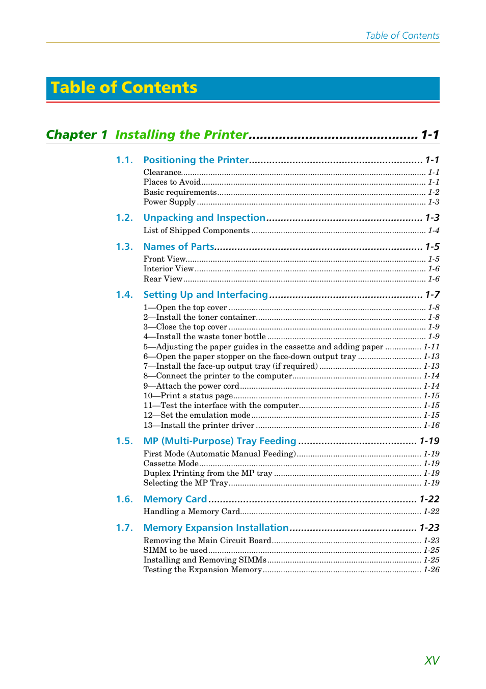 Kyocera FS1750 User Manual | Page 16 / 124