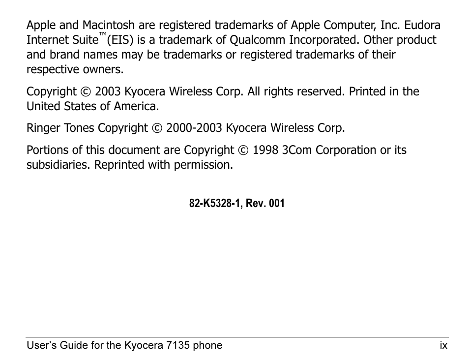 Kyocera 7135 User Manual | Page 11 / 112