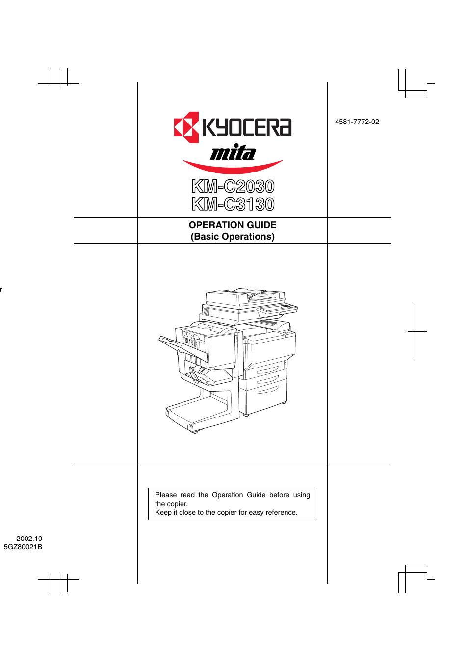 Kyocera KM-C2030 User Manual | 154 pages