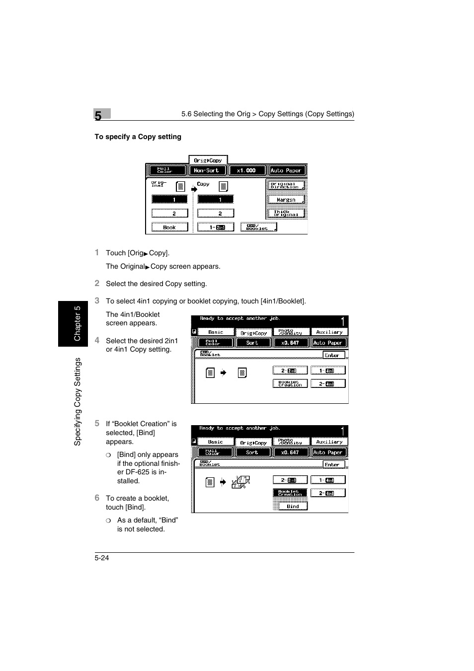 To specify a copy setting -24 | Kyocera KM-C2030 User Manual | Page 111 / 154