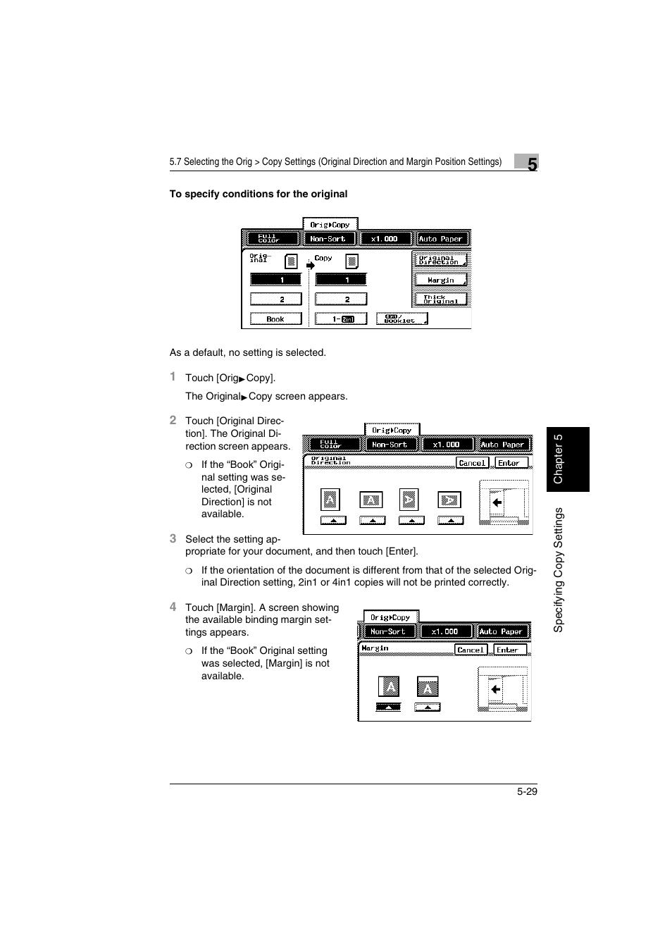 To specify conditions for the original -29 | Kyocera KM-C2030 User Manual | Page 116 / 154