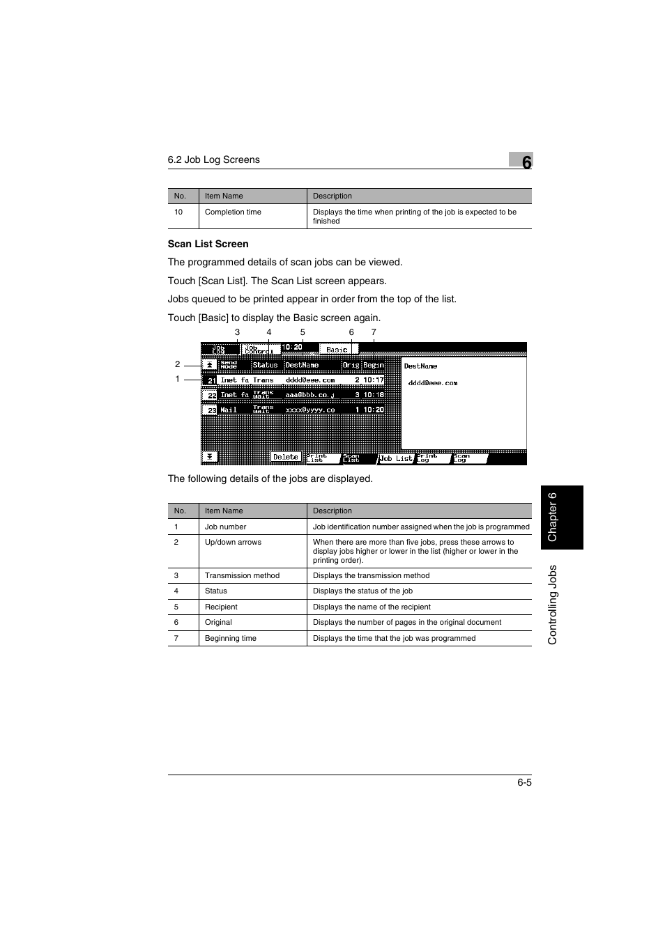 Scan list screen -5 | Kyocera KM-C2030 User Manual | Page 130 / 154