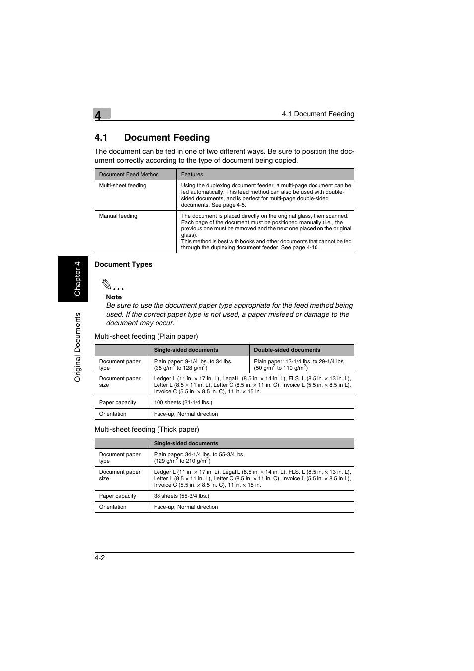 Document feeding -2 document types -2, 1 document feeding | Kyocera KM-C2030 User Manual | Page 75 / 154