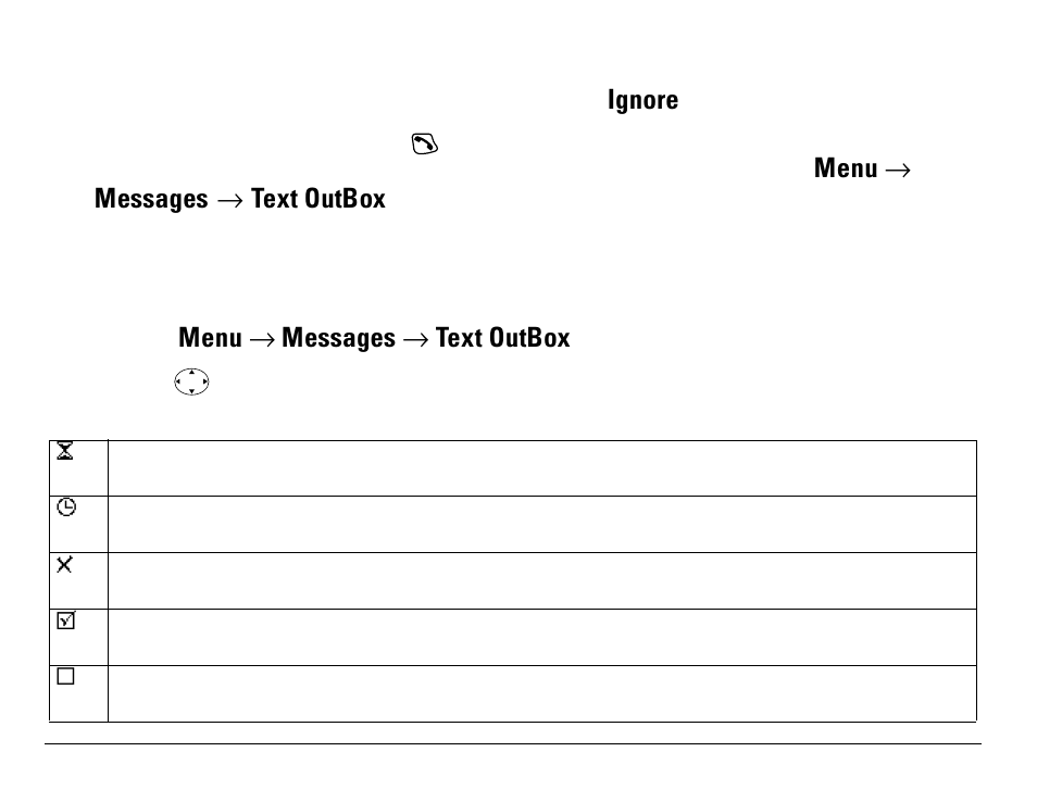 Receiving incoming calls while creating messages, Viewing the text outbox | Kyocera S14 User Manual | Page 70 / 123