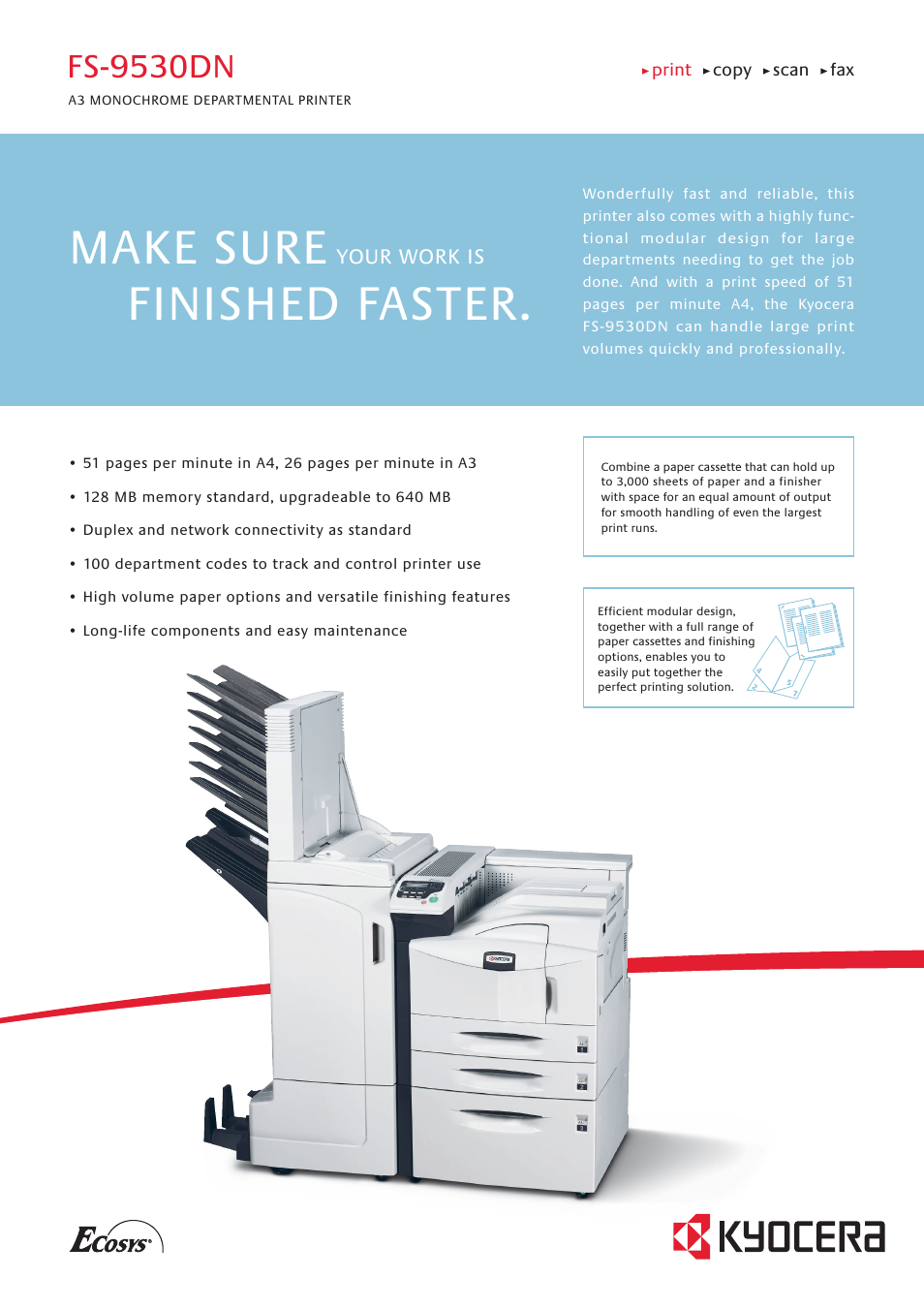 Kyocera FS 9530DN User Manual | 2 pages
