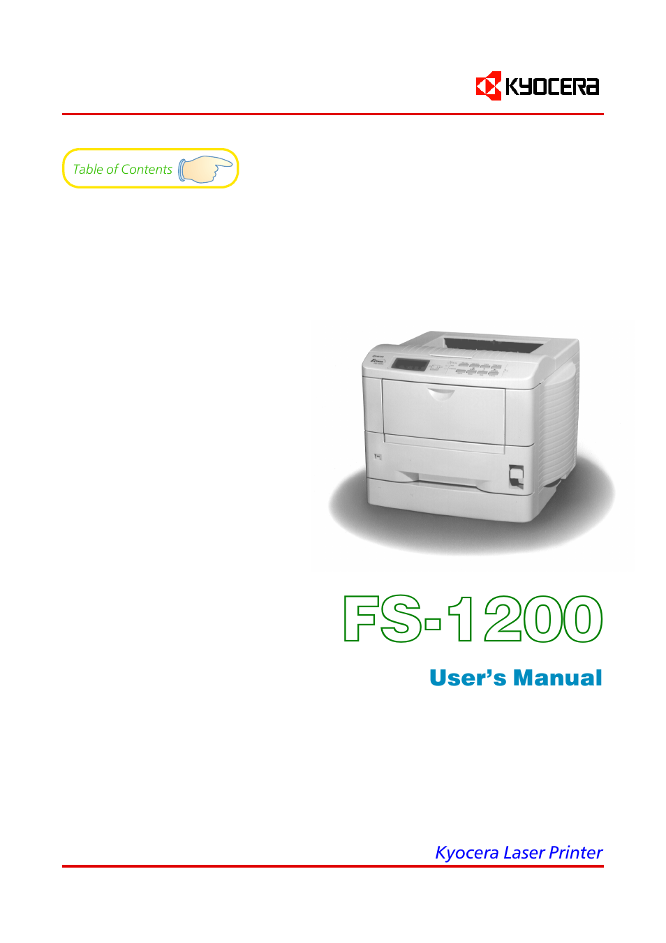 Kyocera FS-1200 User Manual | 119 pages