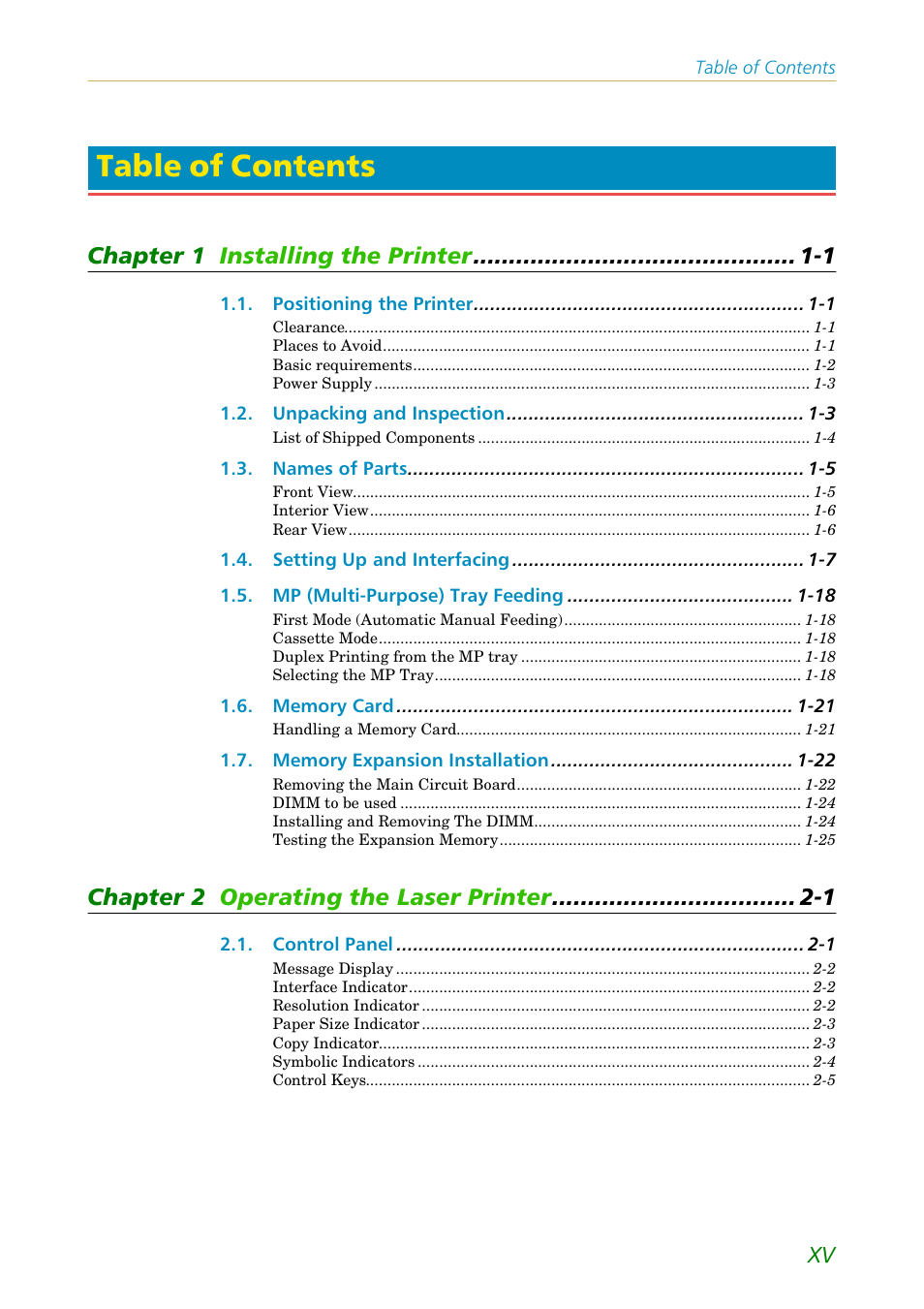 Kyocera FS-1200 User Manual | Page 16 / 119