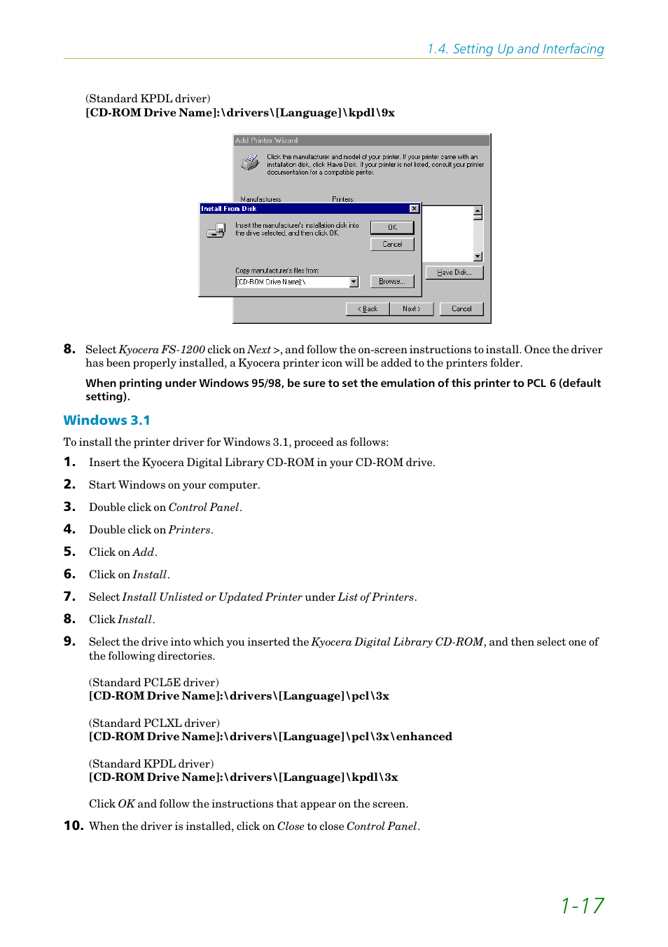 Kyocera FS-1200 User Manual | Page 36 / 119