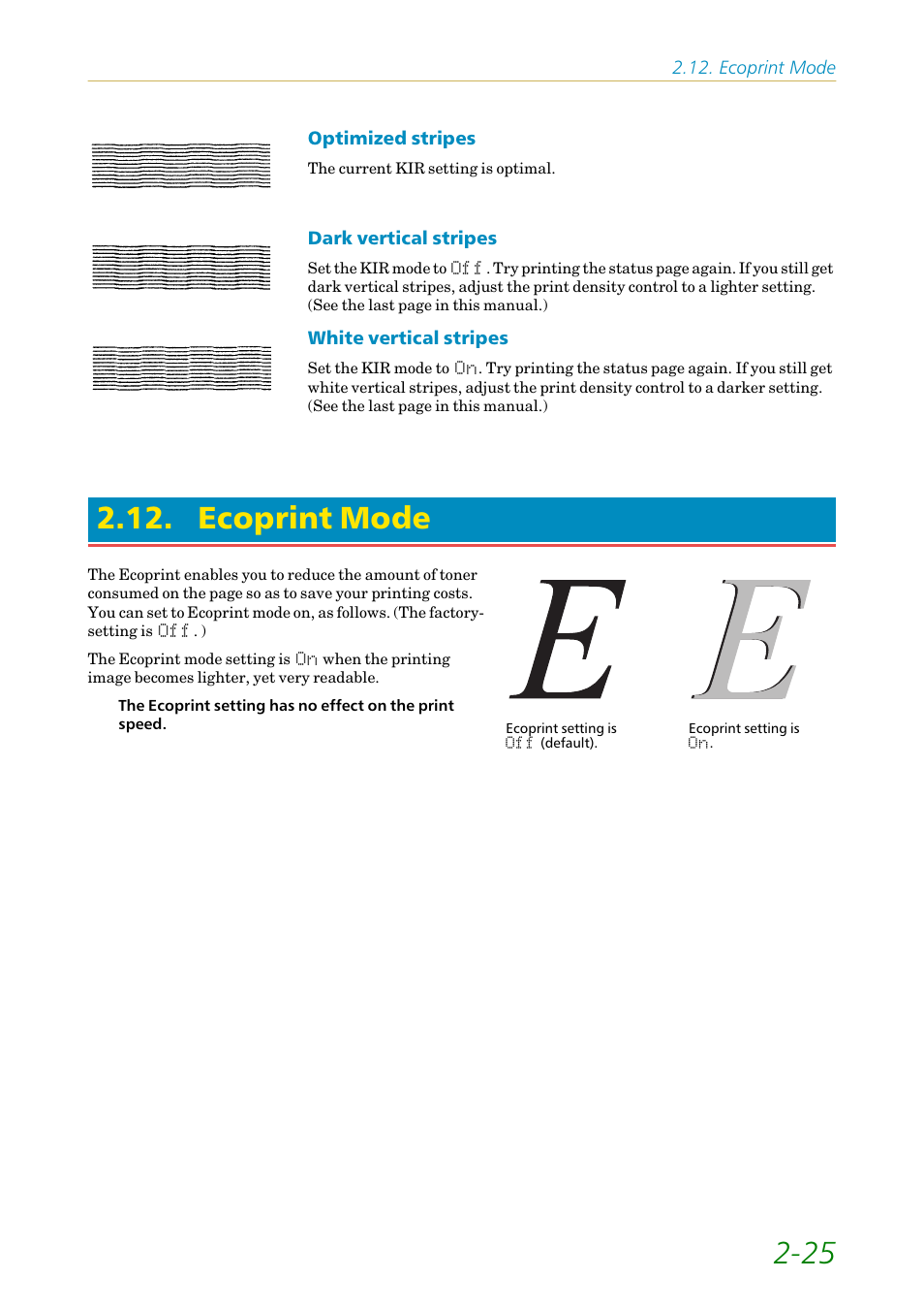 Ecoprint mode | Kyocera FS-1200 User Manual | Page 69 / 119