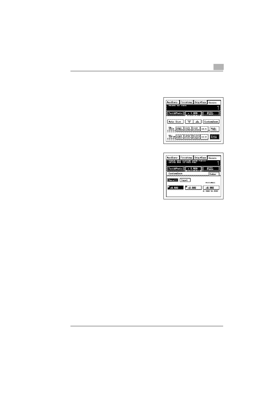 To recall a recorded zoom ratio -17 | Kyocera KM-C1530 User Manual | Page 105 / 280