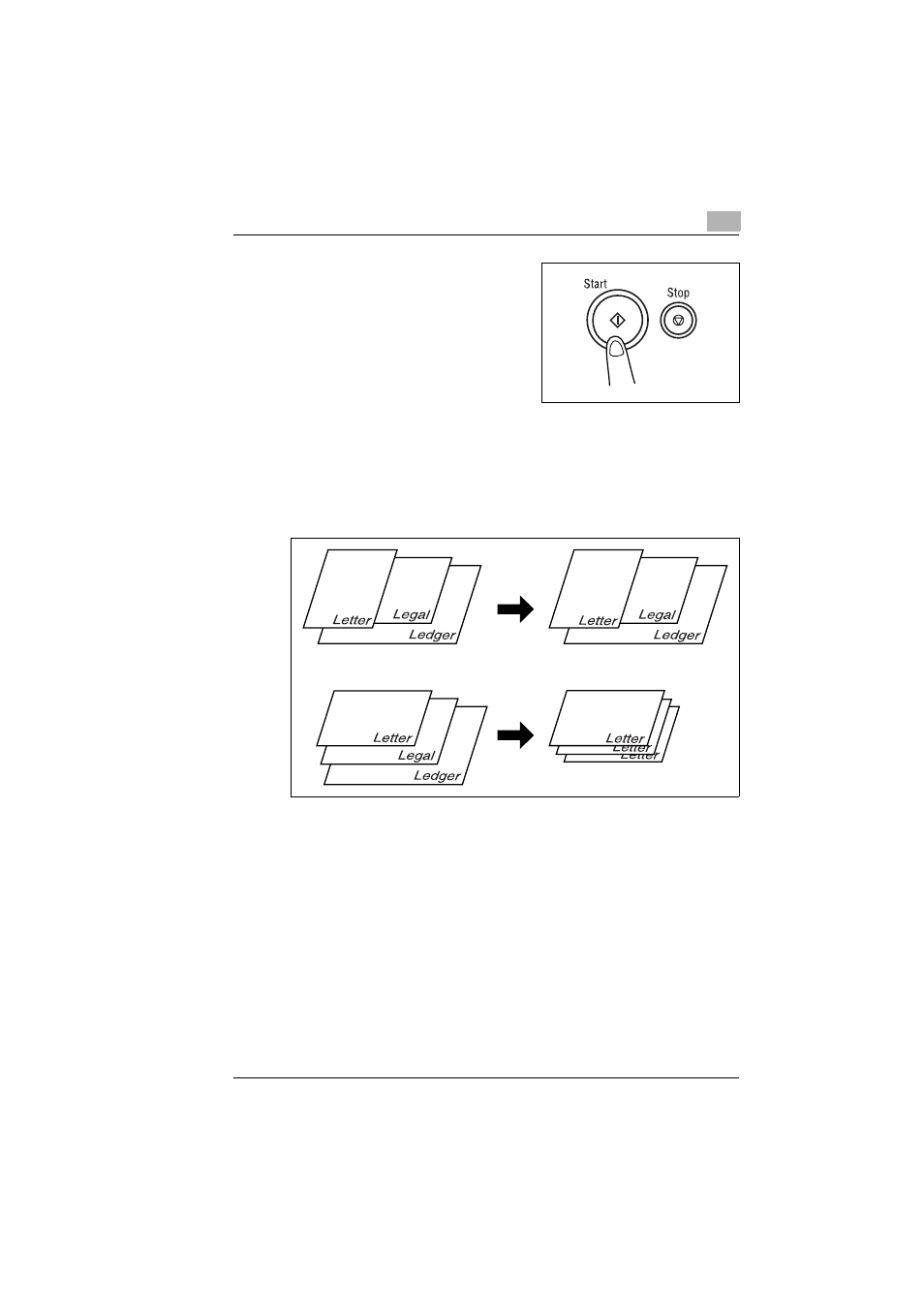 Multi-sheet feeding (documents of mixed sizes) -5, P. 4-5 | Kyocera KM-C1530 User Manual | Page 77 / 280