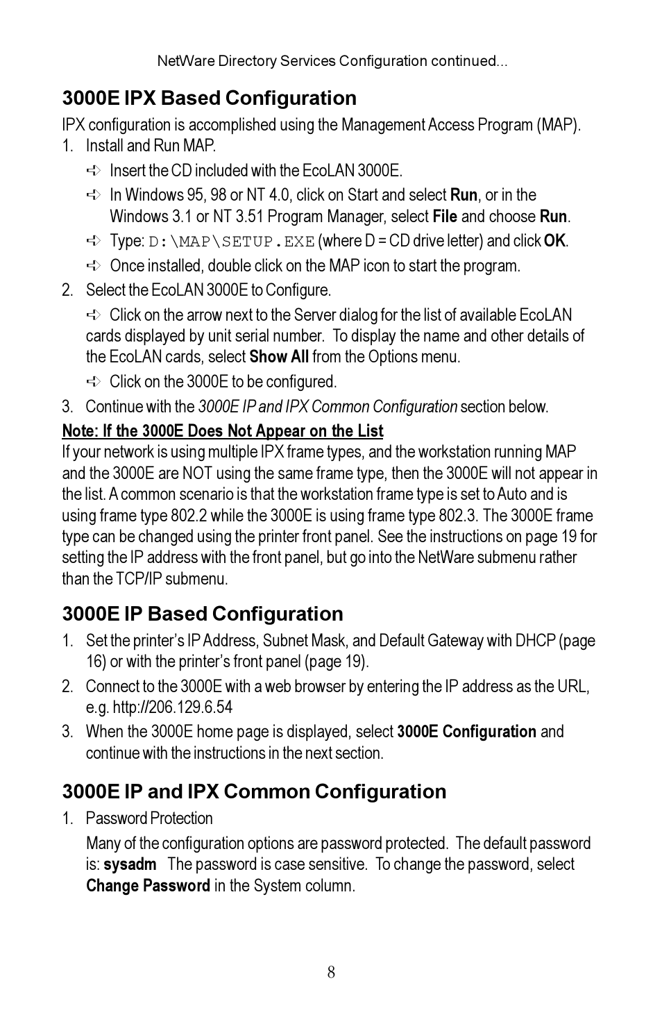 Kyocera EcoLAN 3000E User Manual | Page 8 / 20