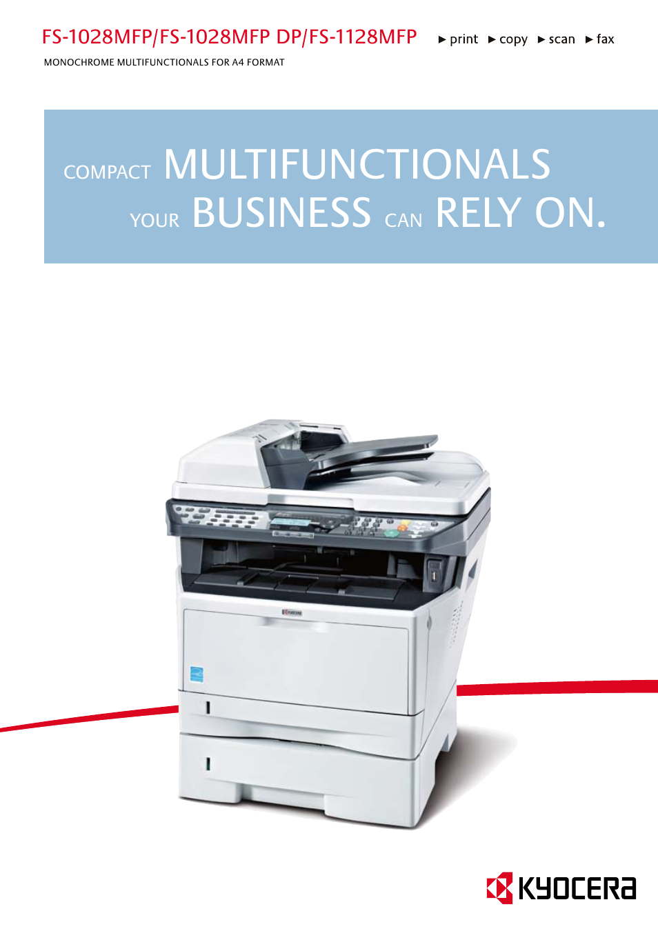 Kyocera MONOCHROME MULTIFUNCTIONALS FOR A4 FORMAT FS-1028MFP User Manual | 6 pages