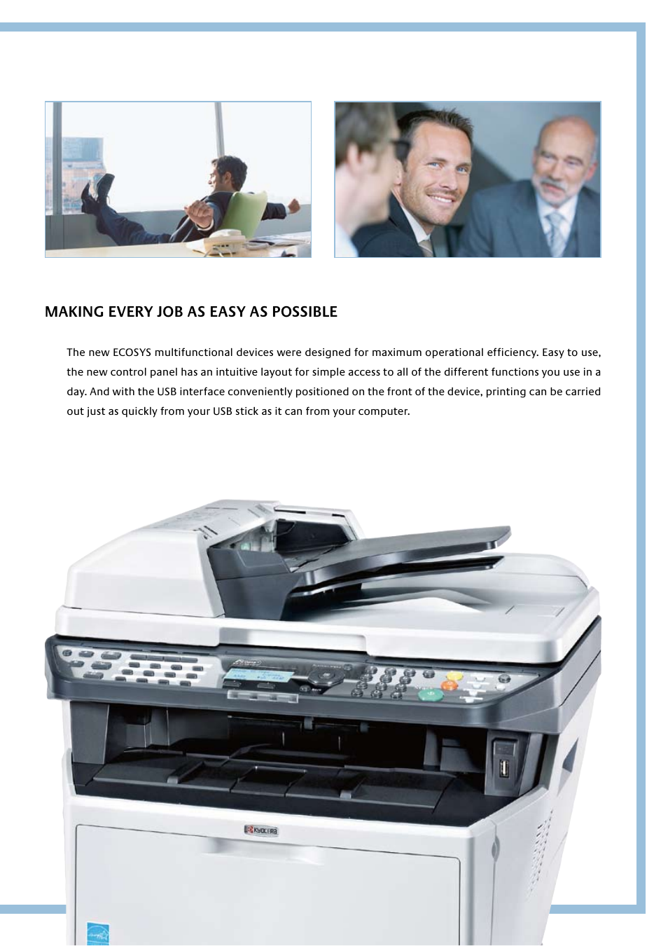 Making every job as easy as possible | Kyocera MONOCHROME MULTIFUNCTIONALS FOR A4 FORMAT FS-1028MFP User Manual | Page 5 / 6