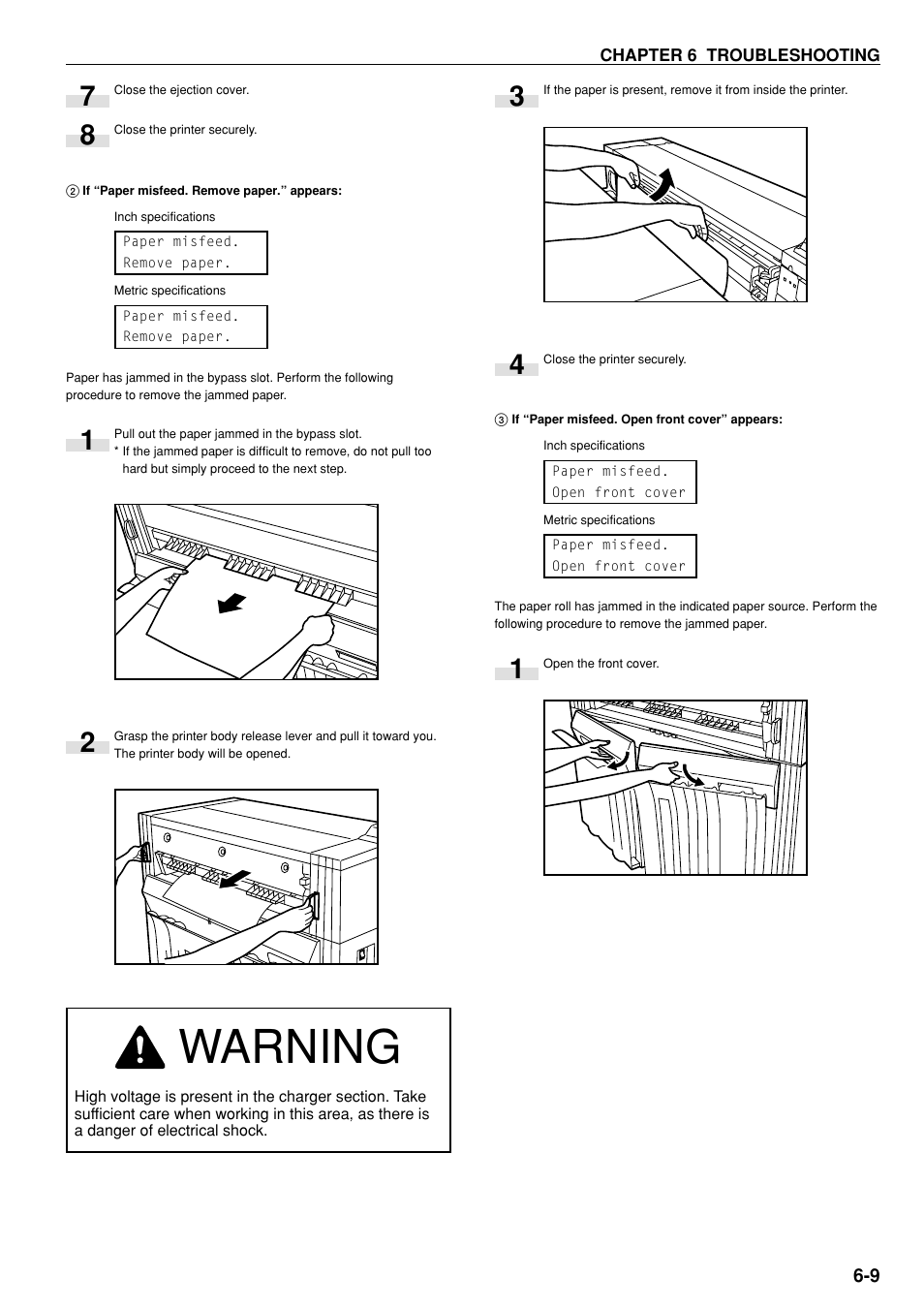 Warning | Kyocera KM-P4850w User Manual | Page 55 / 68