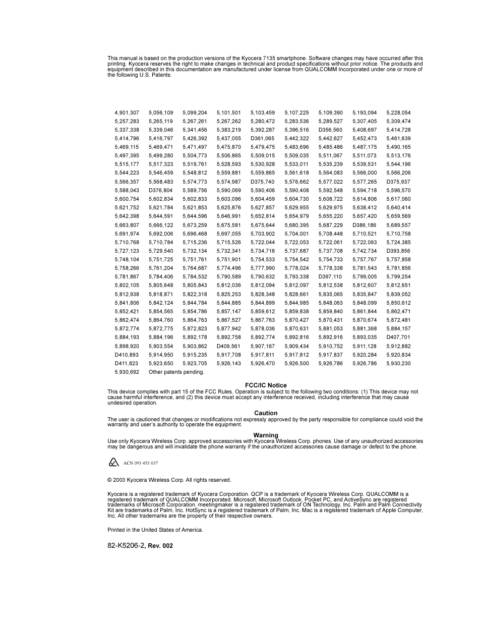 Kyocera 7135 Smartphone User Manual | Page 2 / 12