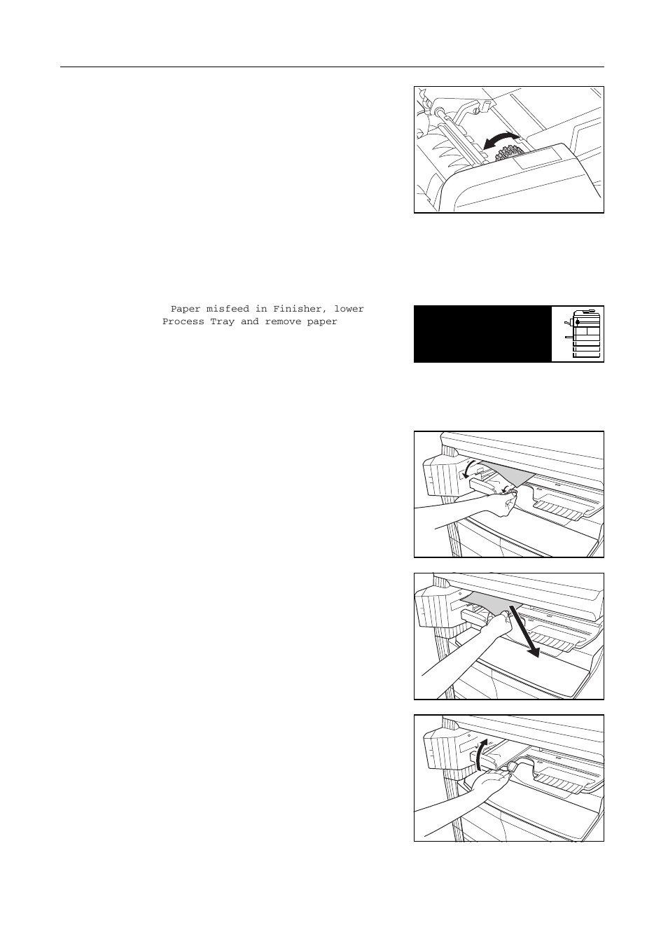 Paper jam in the optional finisher | Kyocera 1650 User Manual | Page 122 / 140