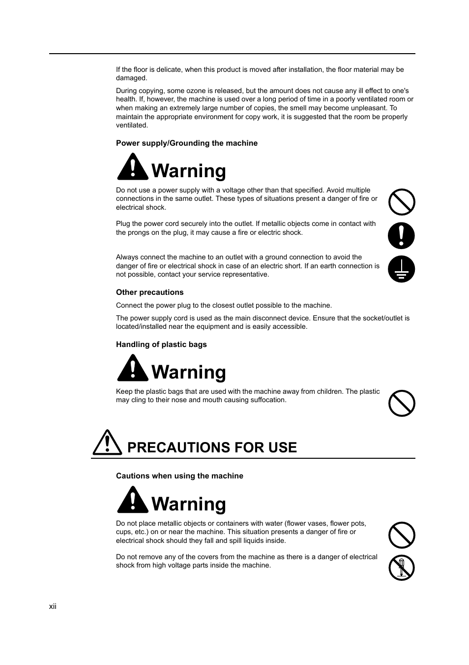 Warning, Precautions for use | Kyocera 1650 User Manual | Page 14 / 140