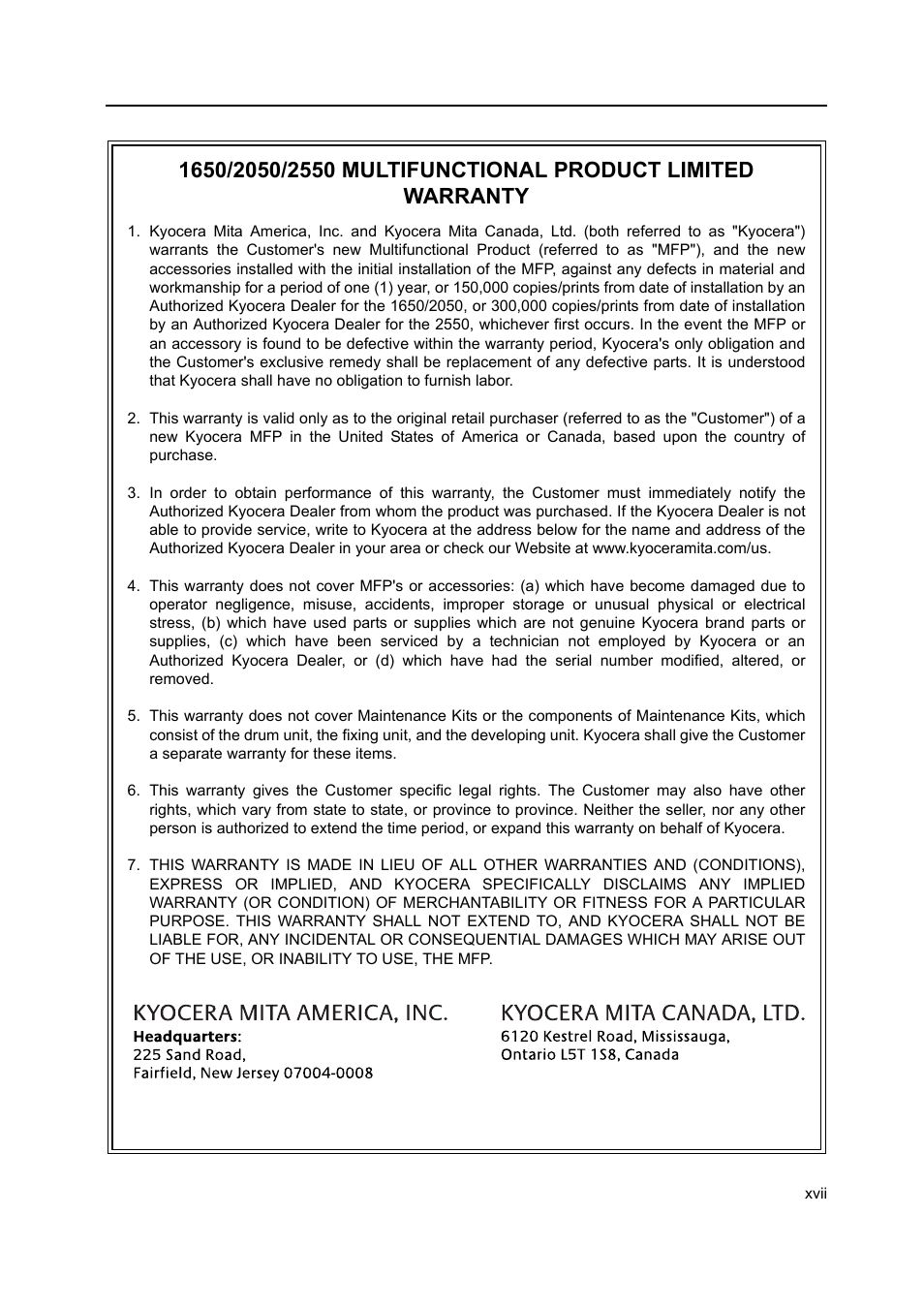Kyocera 1650 User Manual | Page 19 / 140