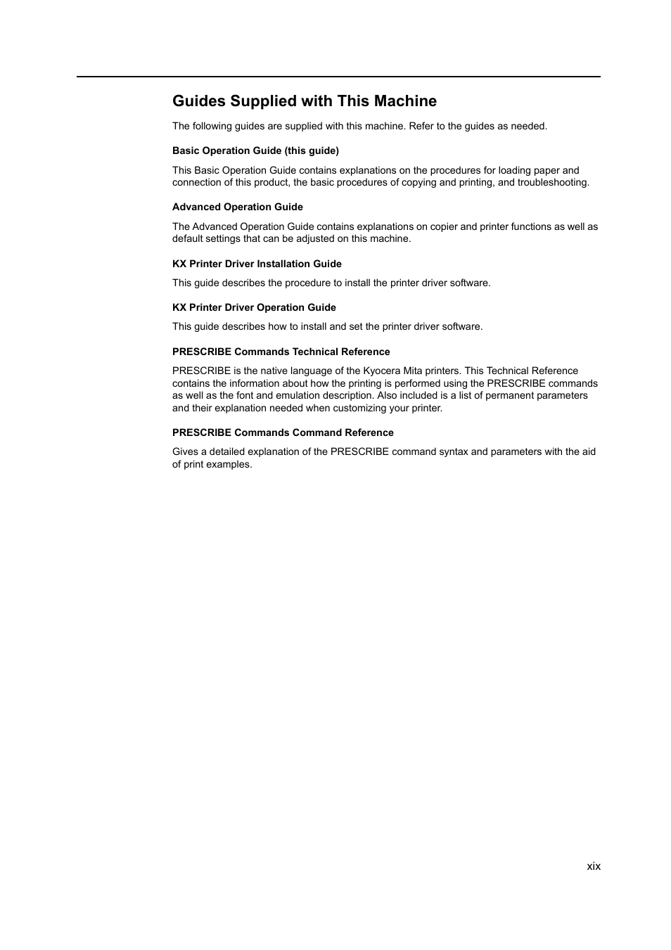 Guides supplied with this machine | Kyocera 1650 User Manual | Page 21 / 140