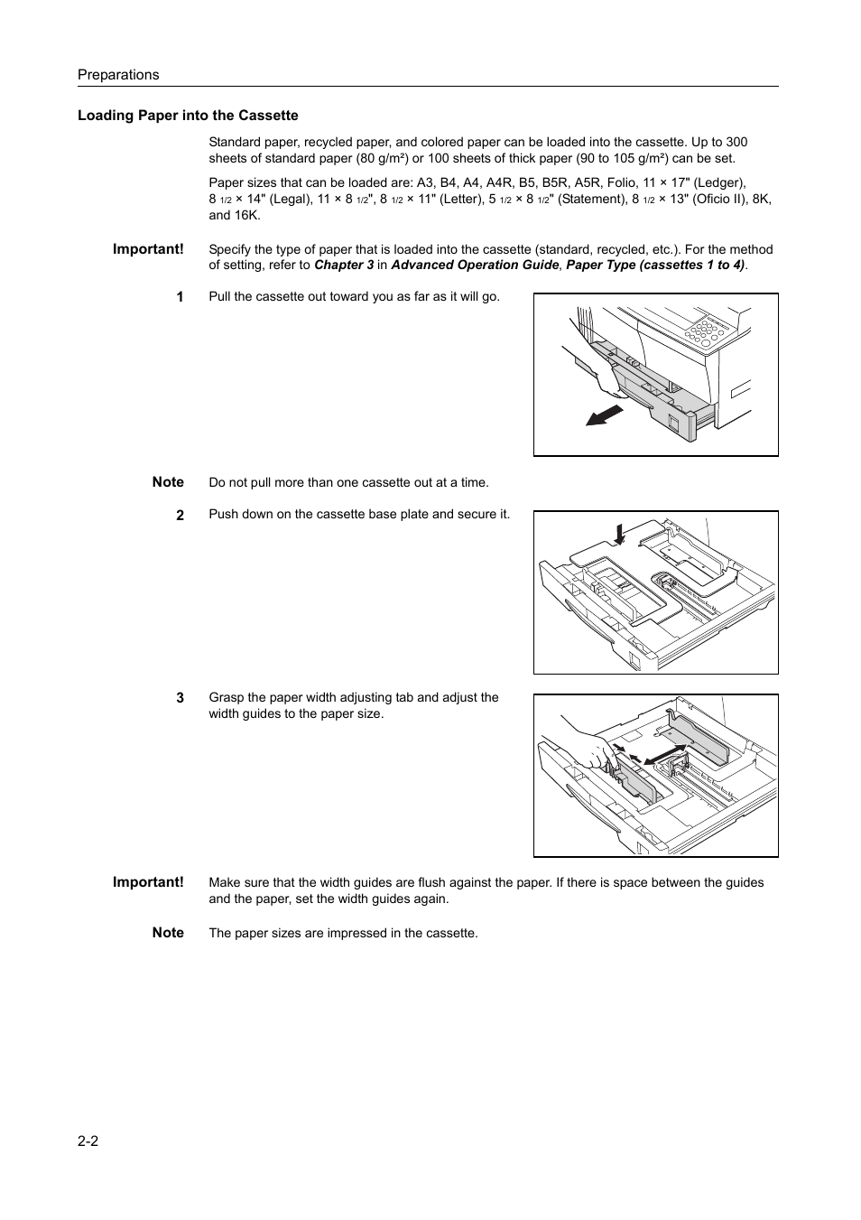 Loading paper into the cassette -2 | Kyocera 1650 User Manual | Page 34 / 140