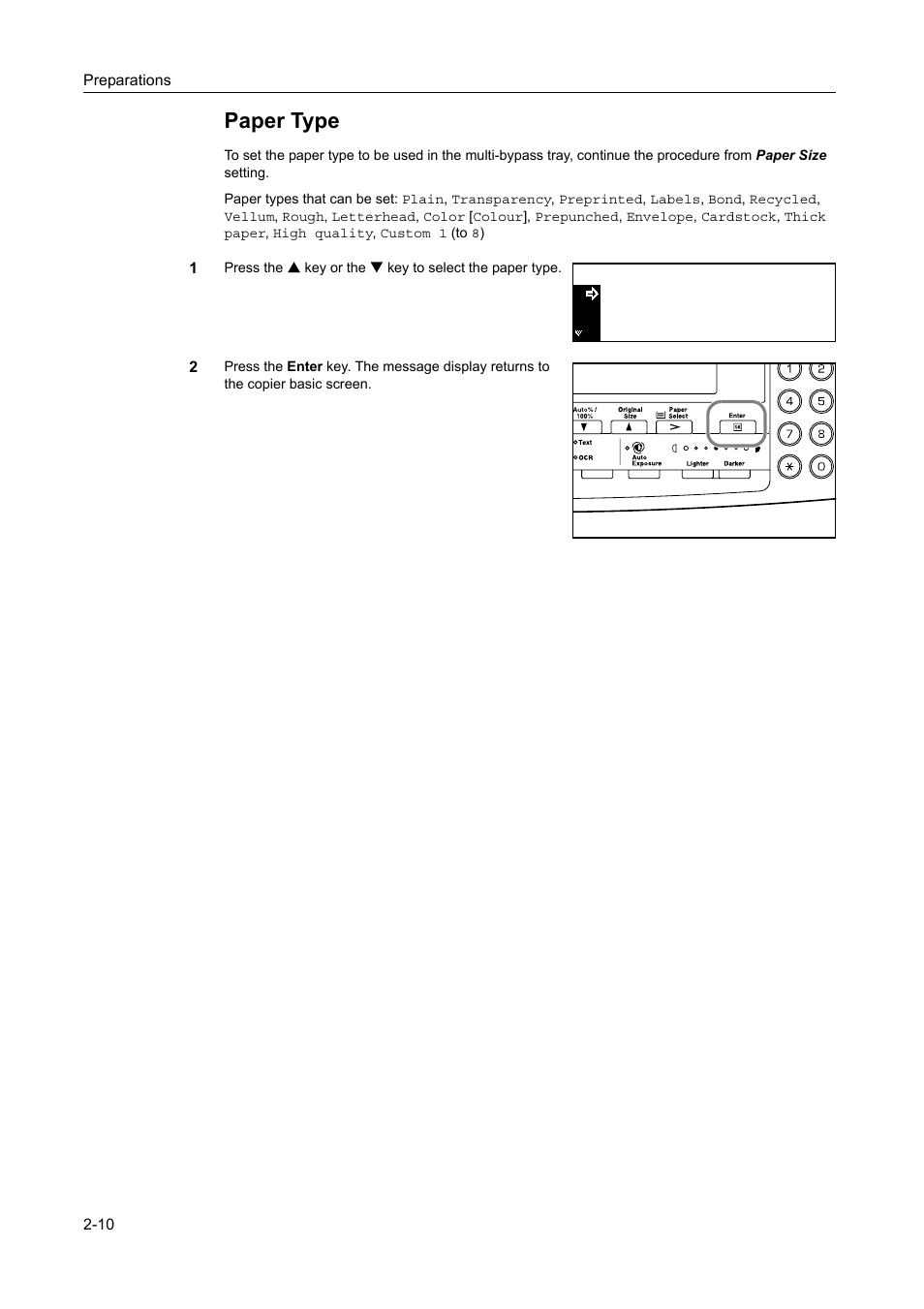 Paper type | Kyocera 1650 User Manual | Page 42 / 140