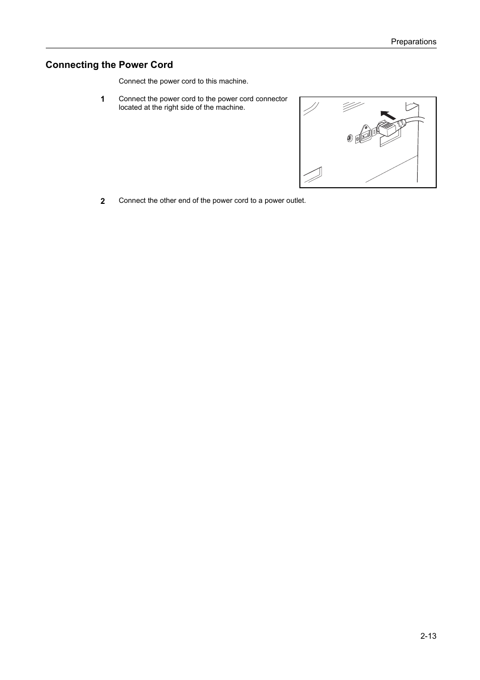 Connecting the power cord -13, Connecting the power cord | Kyocera 1650 User Manual | Page 45 / 140