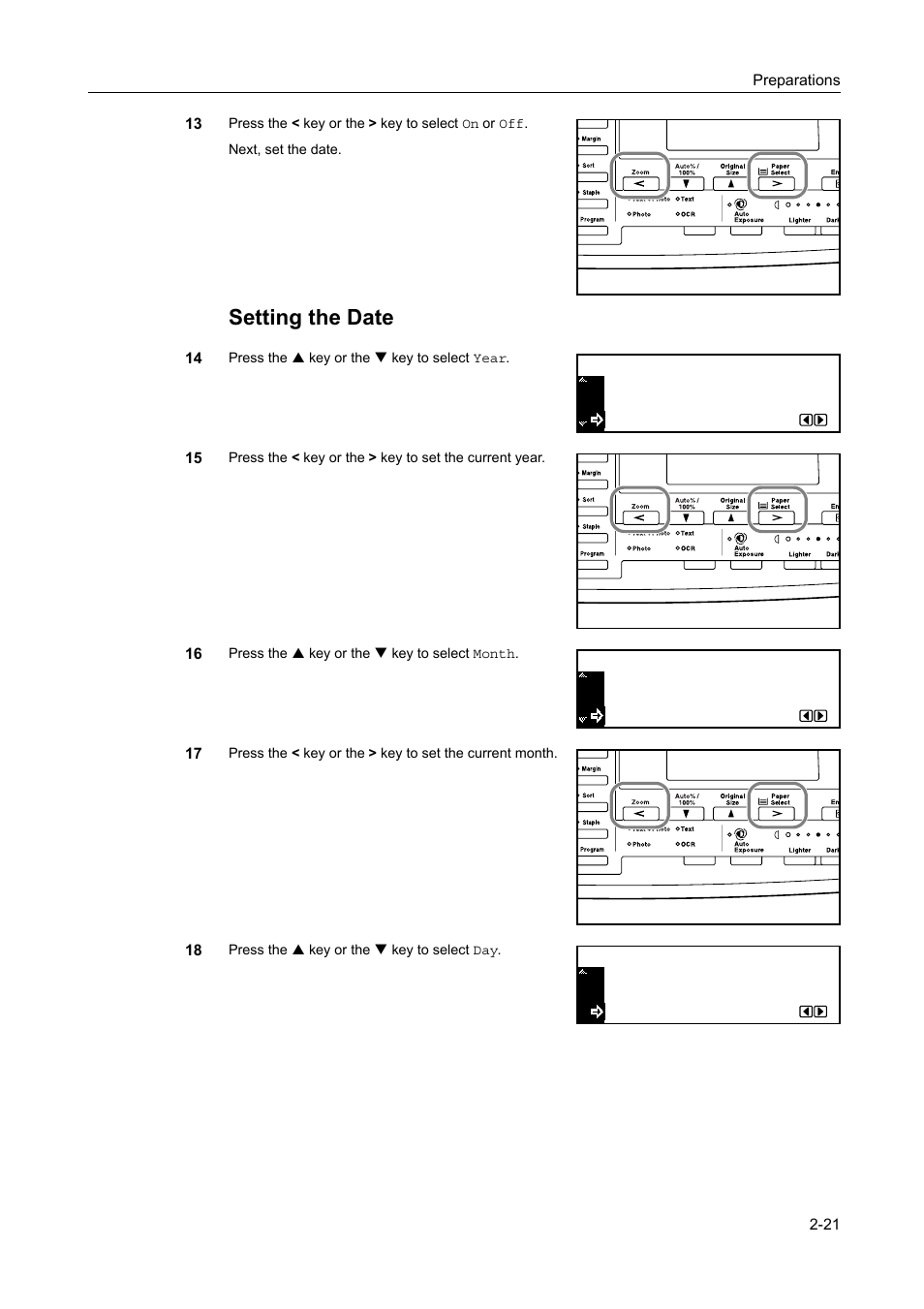 Setting the date | Kyocera 1650 User Manual | Page 53 / 140