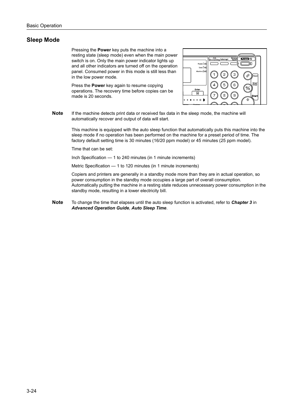 Sleep mode -24, Sleep mode | Kyocera 1650 User Manual | Page 80 / 140