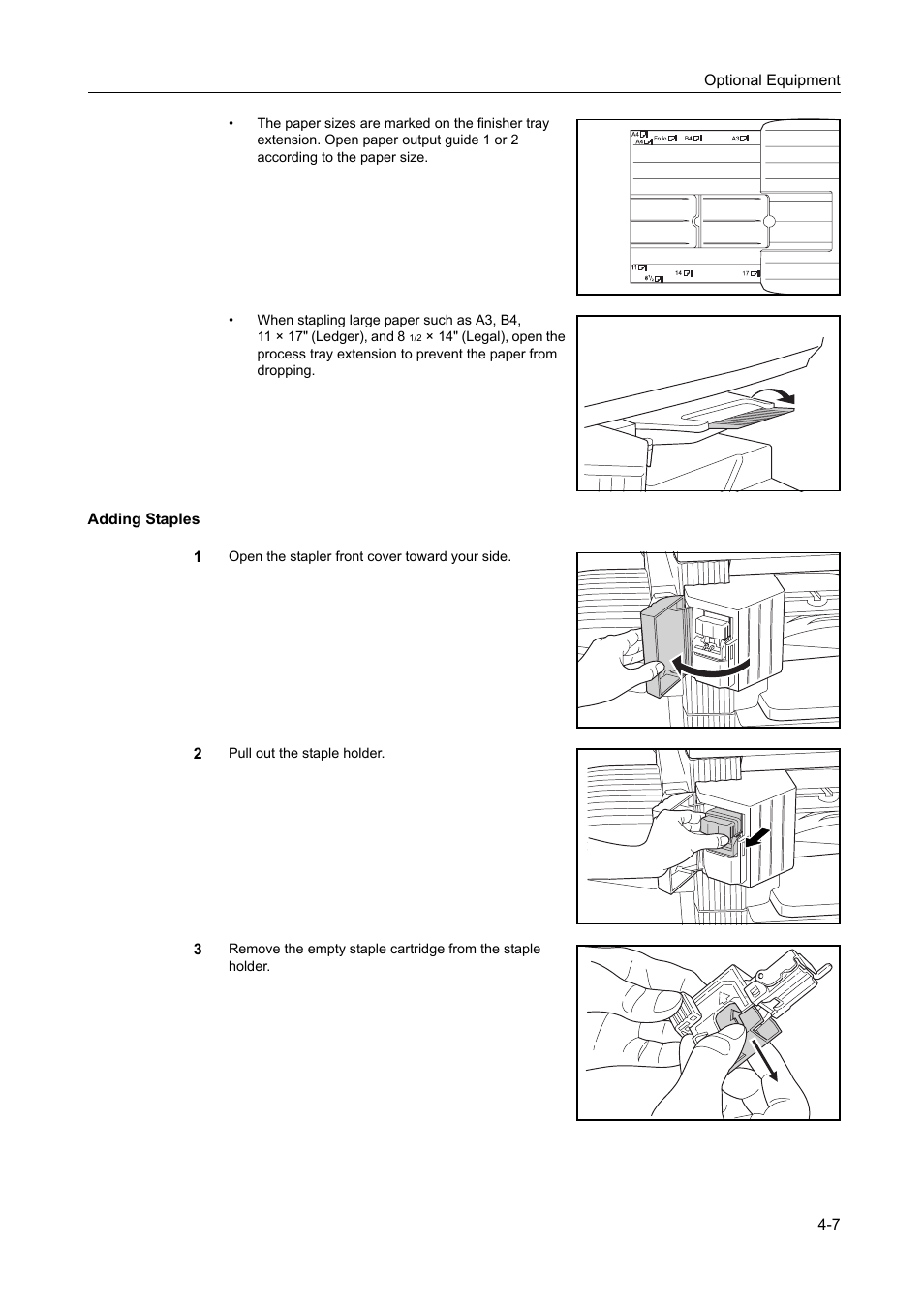 Adding staples -7 | Kyocera 1650 User Manual | Page 89 / 140