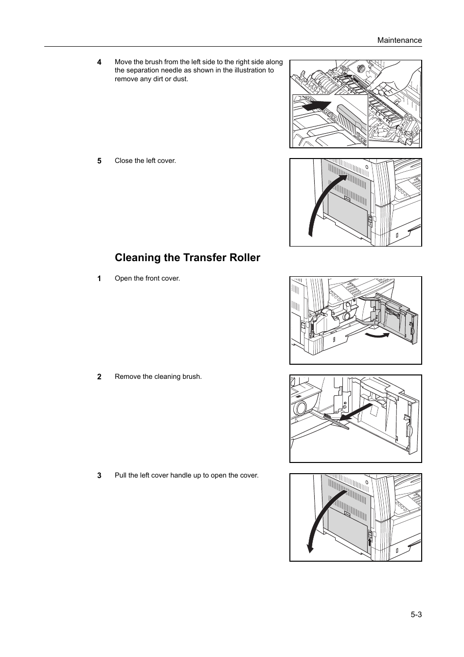 Cleaning the transfer roller | Kyocera 1650 User Manual | Page 99 / 140