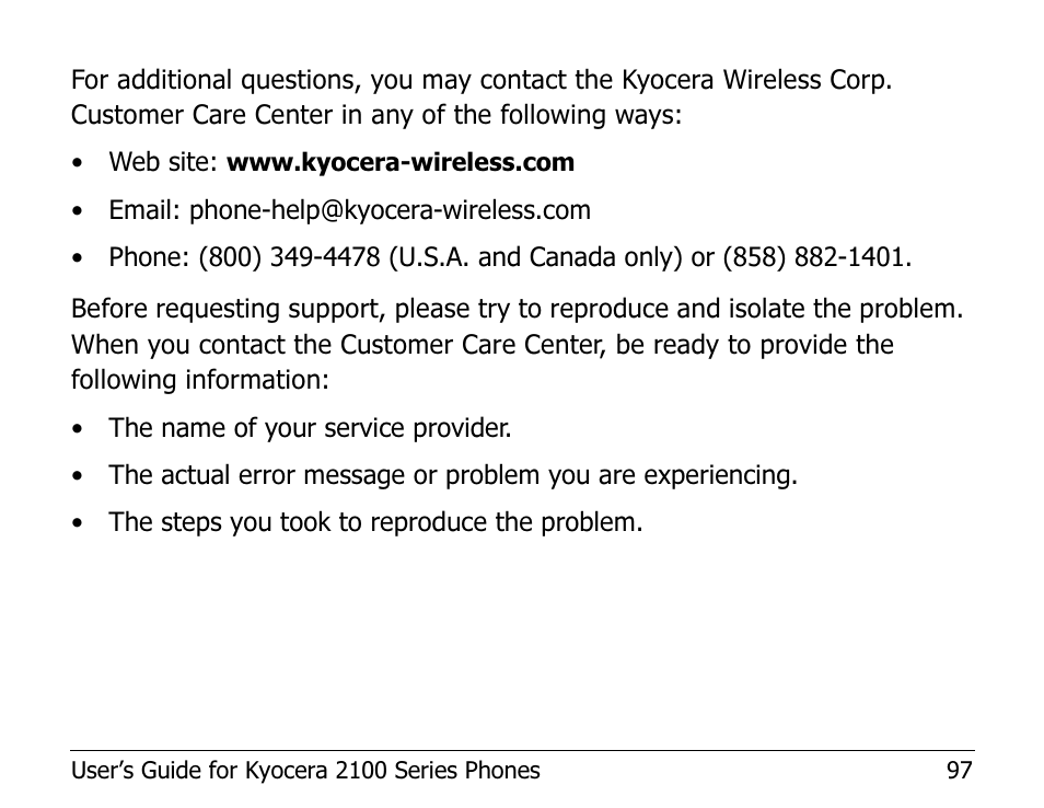 Kyocera 2100 Series User Manual | Page 117 / 123