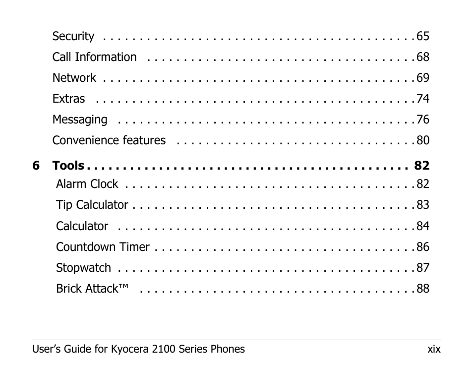 Kyocera 2100 Series User Manual | Page 19 / 123