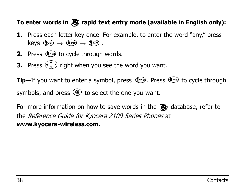 Kyocera 2100 Series User Manual | Page 58 / 123